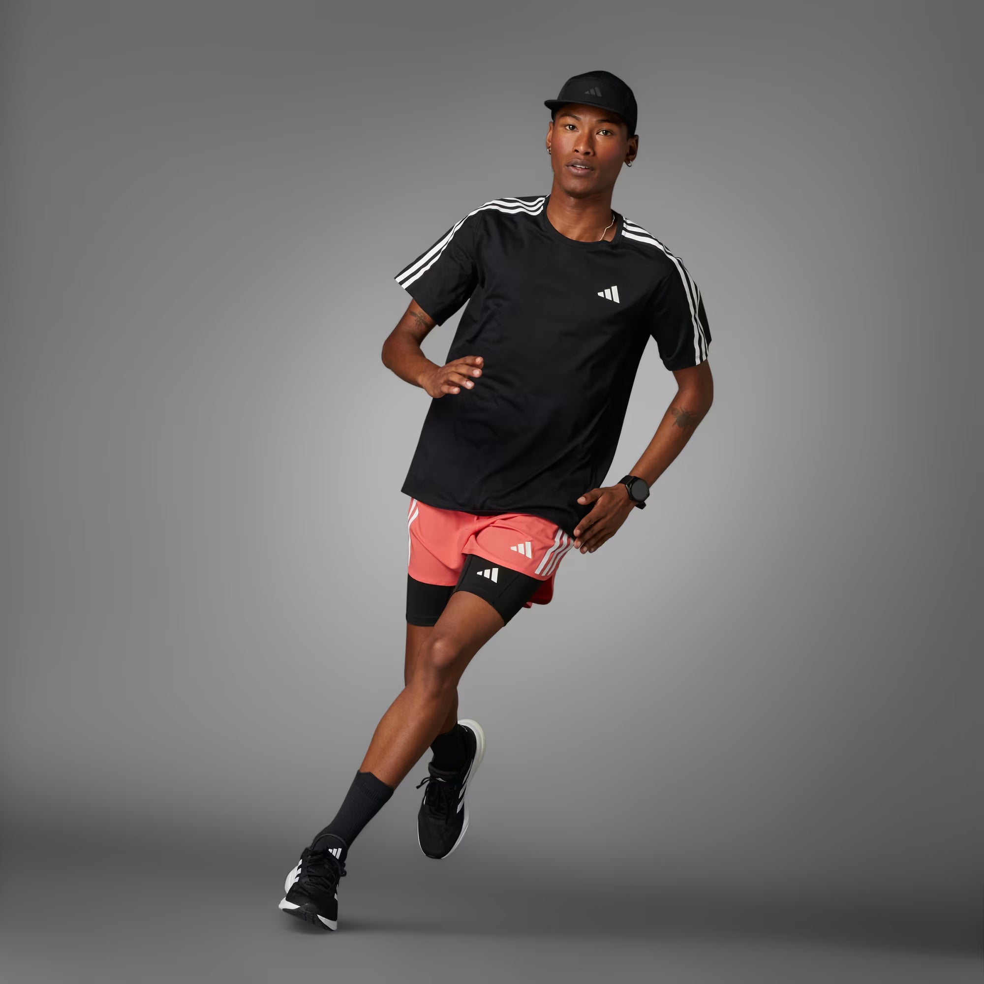 Own the Run 3-Stripes Tee